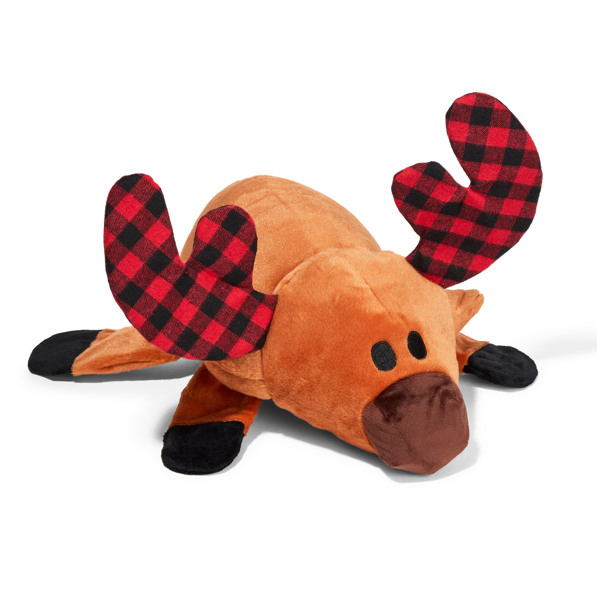 Buffalo Plaid Blitzen Plush Extra-Large + Tug Dog Toy - Image 2