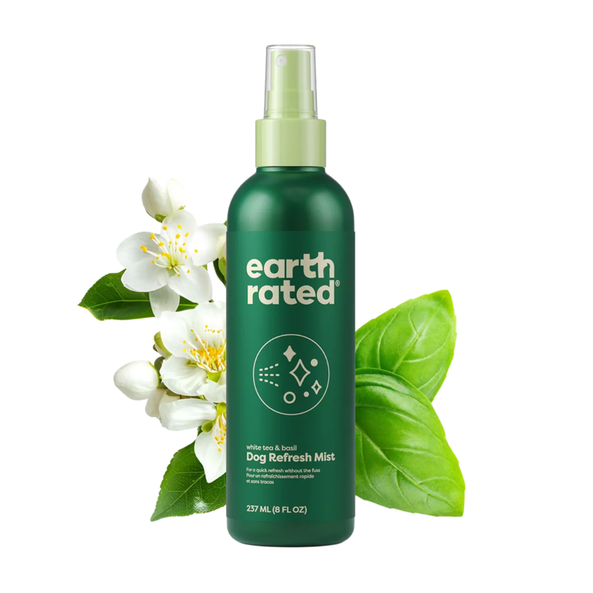 Earth Rated® Dog Deodorizing & Conditioning Refresh Mist, White Tea & Basil Scent, 8 oz