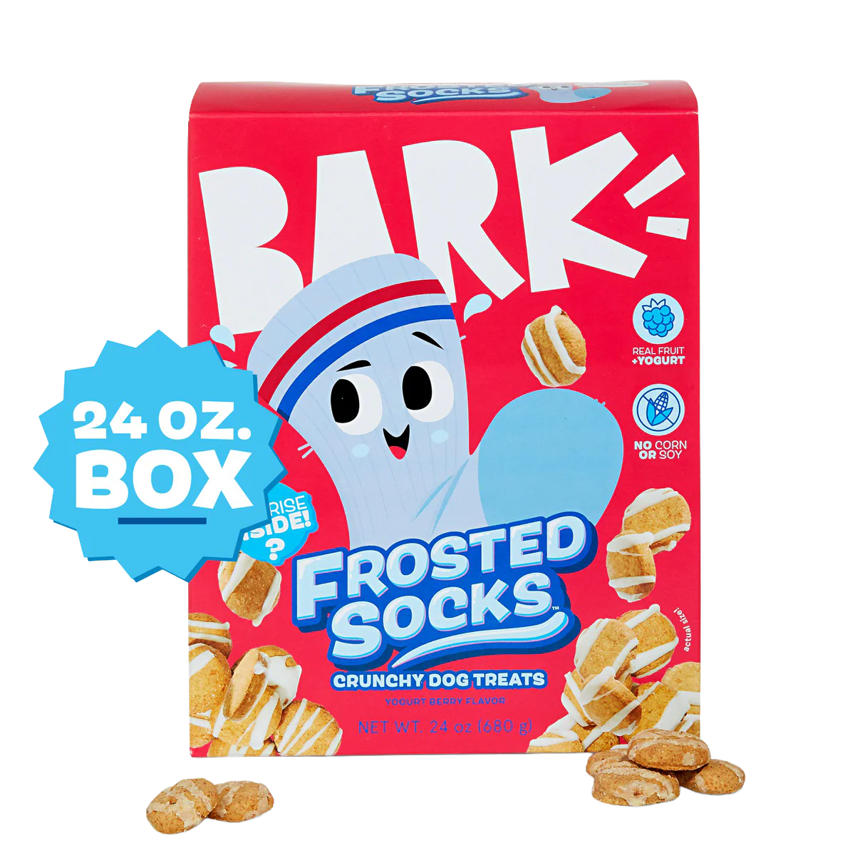 Frosted Socks™ Yogurt Berry Flavor Vegetarian Cereal Dog Treats, 24 oz