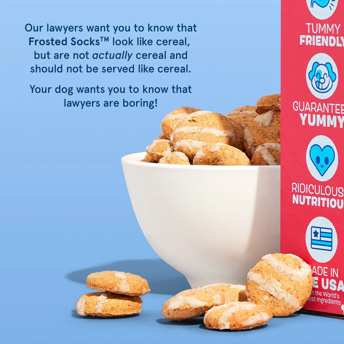 Frosted Socks™ Yogurt Berry Flavor Vegetarian Cereal Dog Treats, 24 oz - Image 6
