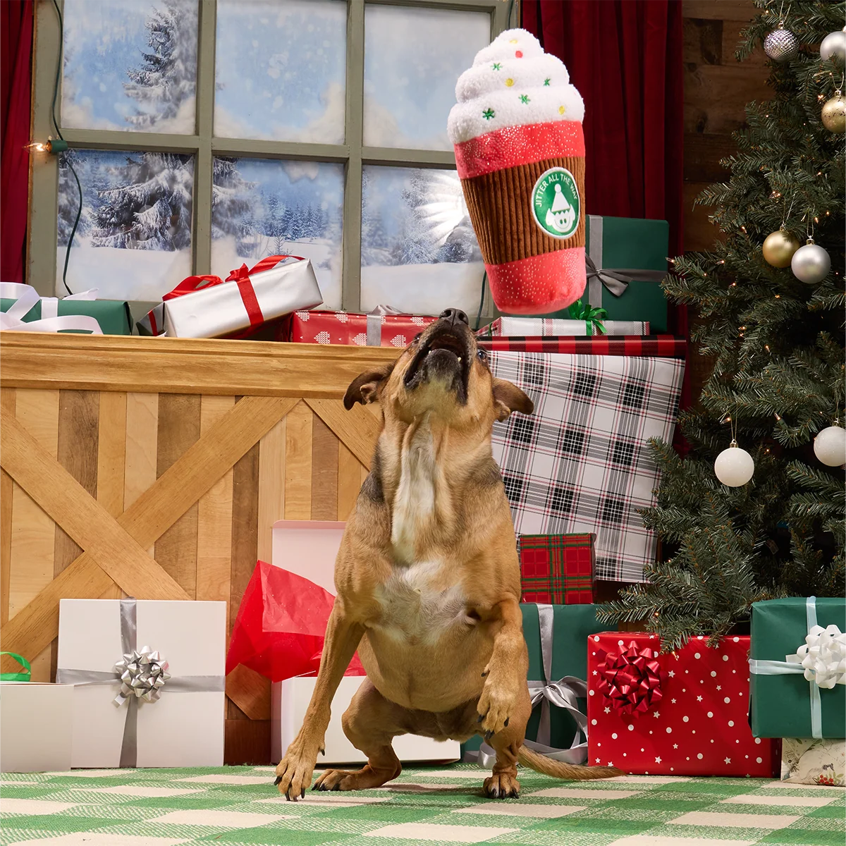 Jumbo Jingle Latte Plush Extra-Large Dog Toy - Image 7