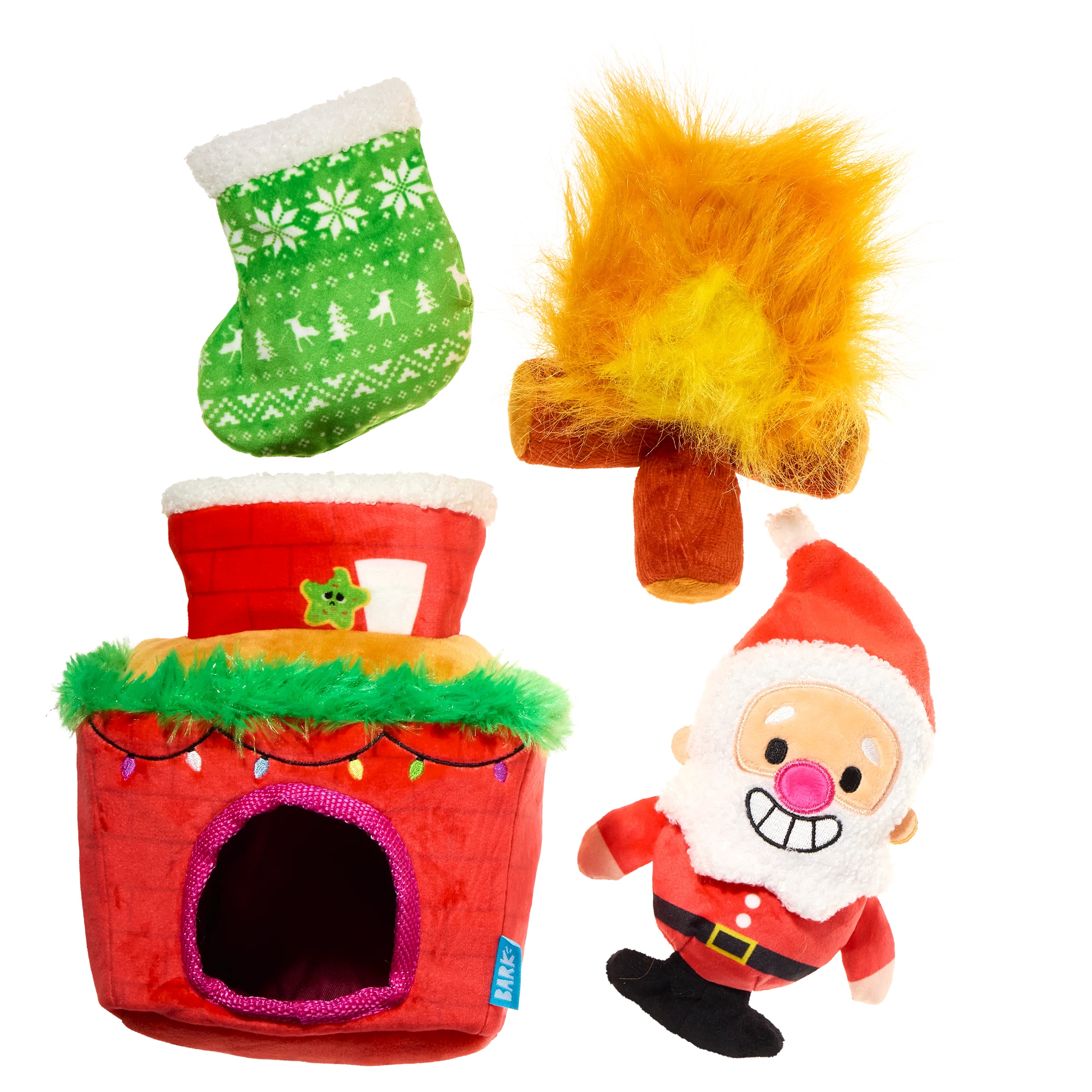 Mutts Be Santa Plush Extra-Large + Enrichment + Multi-Part Dog Toy - Image 3