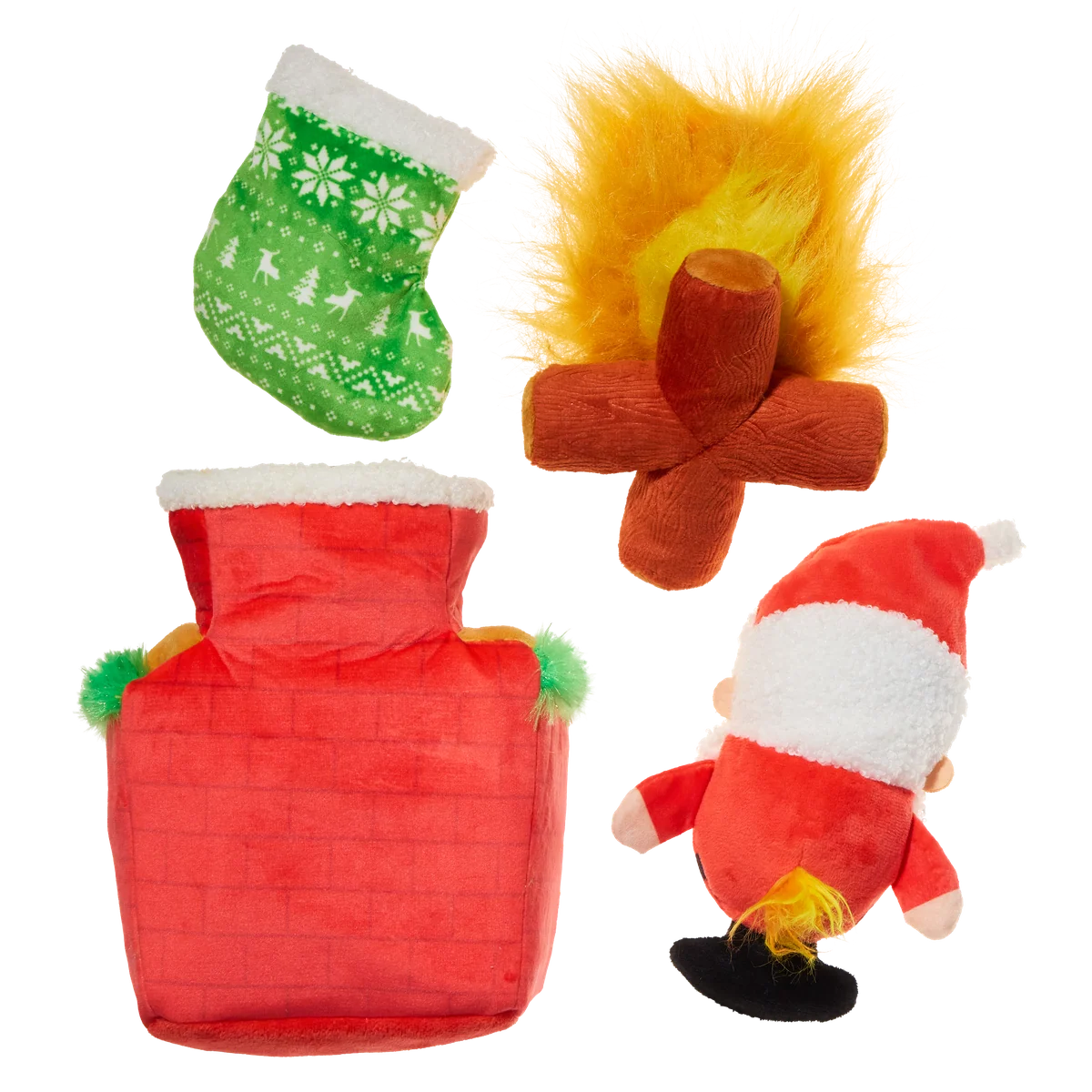 Mutts Be Santa Plush Extra-Large + Enrichment + Multi-Part Dog Toy - Image 8