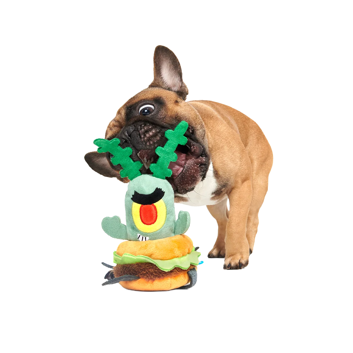 Patty Stealing Plankton Plush Multi-Part + Enrichment Dog Toy - Image 4