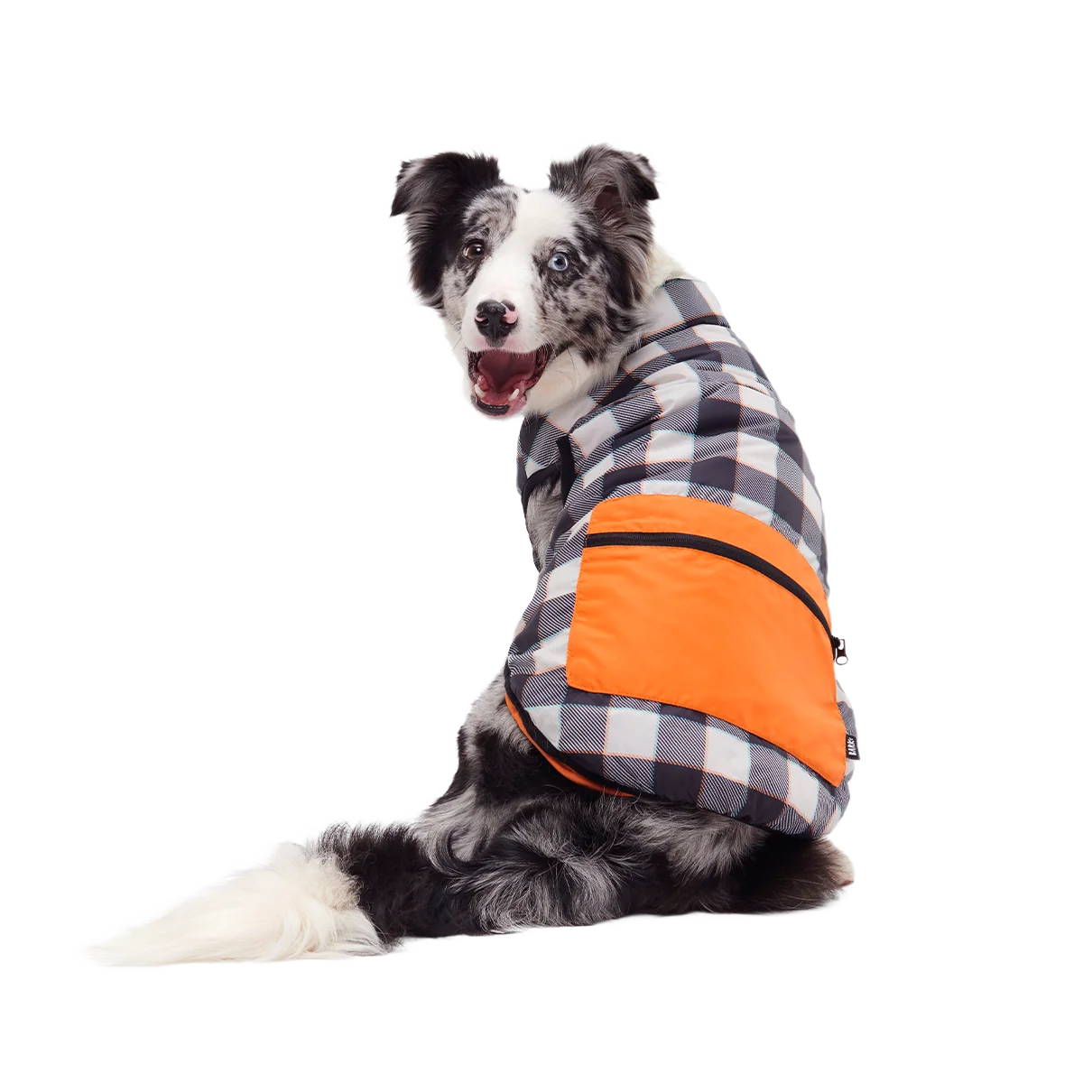 Plaid To The Bone Dog Puffer Vest - Image 3